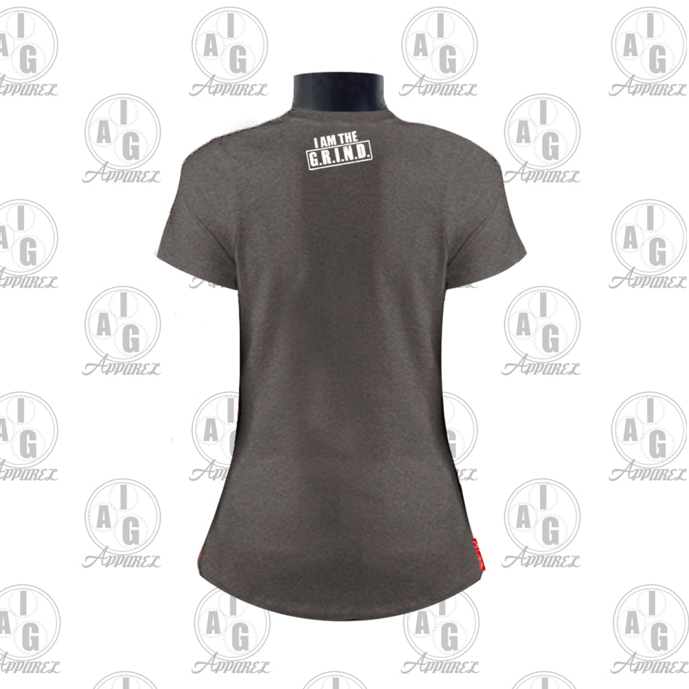 Detroit Girls Grind Harder Ladies Scoop Neck Tee
