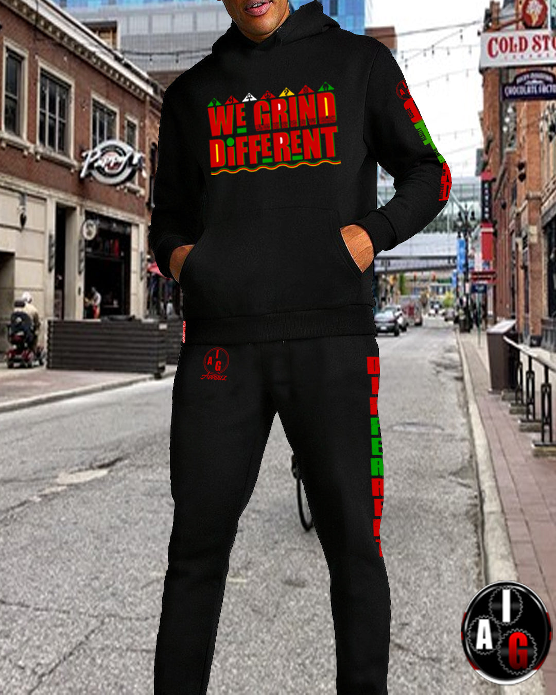 We Grind Different Mens Jogger Set