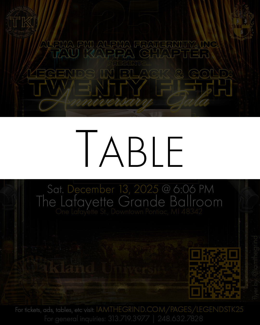 Legends in Black and Gold Table